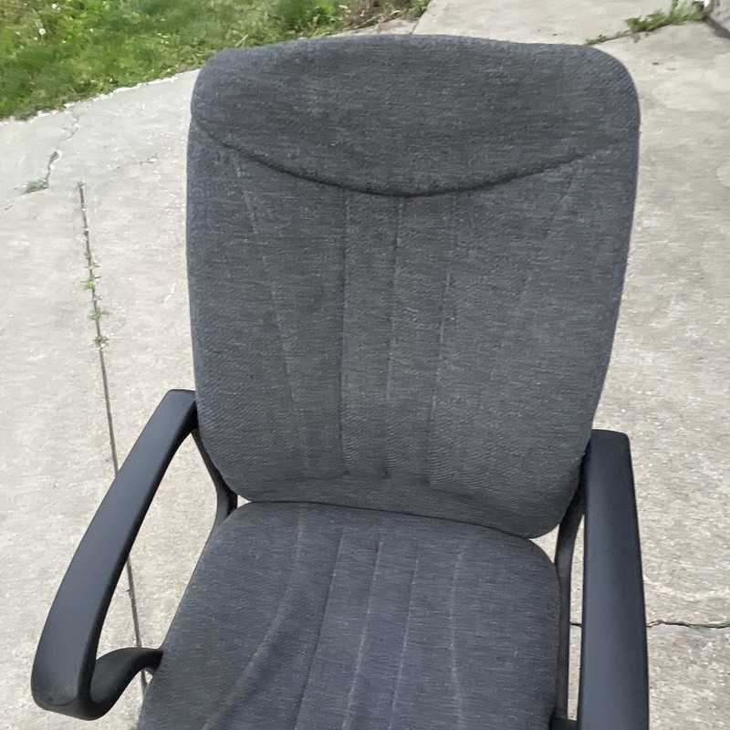 Gray Fabric Office/Desk Task Chair with Armrests & Rolling Caster Base