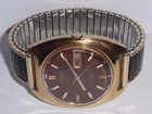 VINTAGE SEIKO 7006-8059 17 JEWEL AUTOMATIC WRISTWATCH w/BOX. BROWN DIAL. WORKING