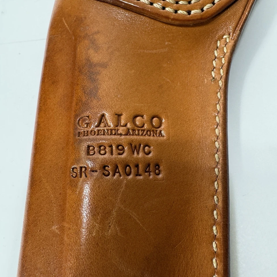 Funda de cinturón occidental derecha Galco B819WC para revólveres - Colt Ruger Foto 2 de 4