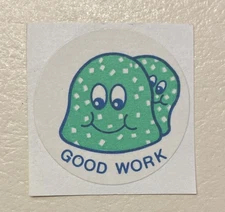 Vintage Scratch Sniff Sticker CTP 1977 Matte SPEARMINT *Strong Scent*