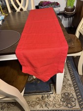 Solid Red Christmas Table Runner 66"x12"