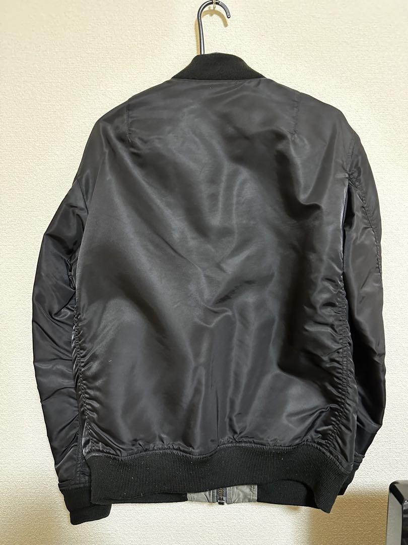 ジャケット・アウター AVIREX MA-1 flight bomber jacket black AVIREX Nylon MA-1 Bomber Flight Jacket Black Width 50cm Length