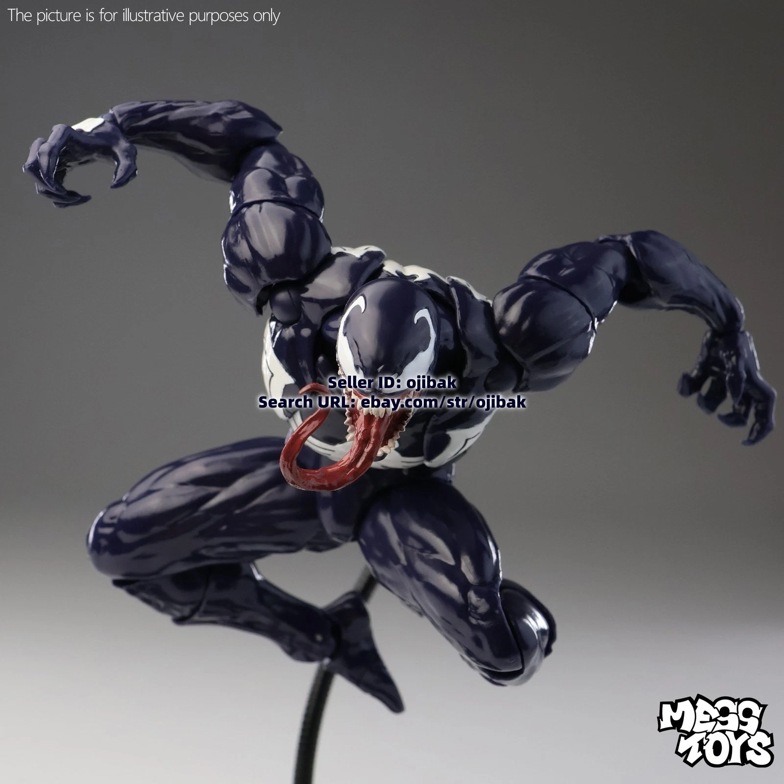 Mess Toys Venom Lethal Neighbor 1/12 Spider-Man Symbiote Action Figure US STOCK image 16