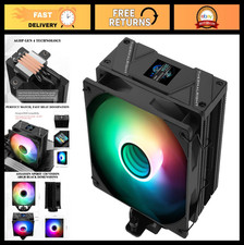 High-Performance CPU Cooler with ARGB, LCD Display, LGA1700/AM4/AM5, Air Cooling