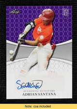 2022 Leaf Perfect Game National Showcase 1/1 Adrian Santana #BA-AS1 Auto nd3
