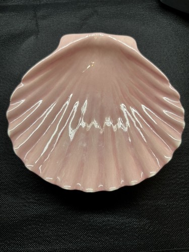 VTG Pink Sea Shell Dish , 6.25" X 6.5" Soap Dish/Trinket Dish - Picture 10 of 14