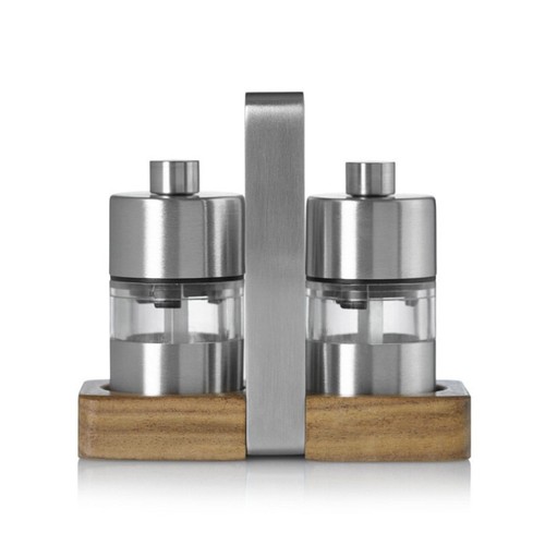 SET MACININI SALE E PEPE ADHOC MINIMILL CON SUPPORTO IN LEGNO