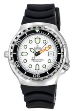 Ratio FreeDiver Helium Safe Quartz White Dial 1000M Men's Watch 1038EF102V-WHT