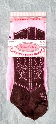 Rising Star Cowgirl Cotton Knit Tights 0-9 Months / Brand New / Free Shipping