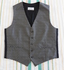 Vintage Wilvorst Mens Formal Waistcoat Vest Wedding Silver Grey Size EU 50 US 40