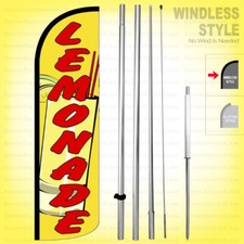 LEMONADE - Windless Swooper Flag Kit 15' Feather Banner Sign yq-h