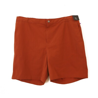 Treasure & Bond Mens Slim Fit Chino Shorts Size XL Red Rust Henna Casual NWT B52