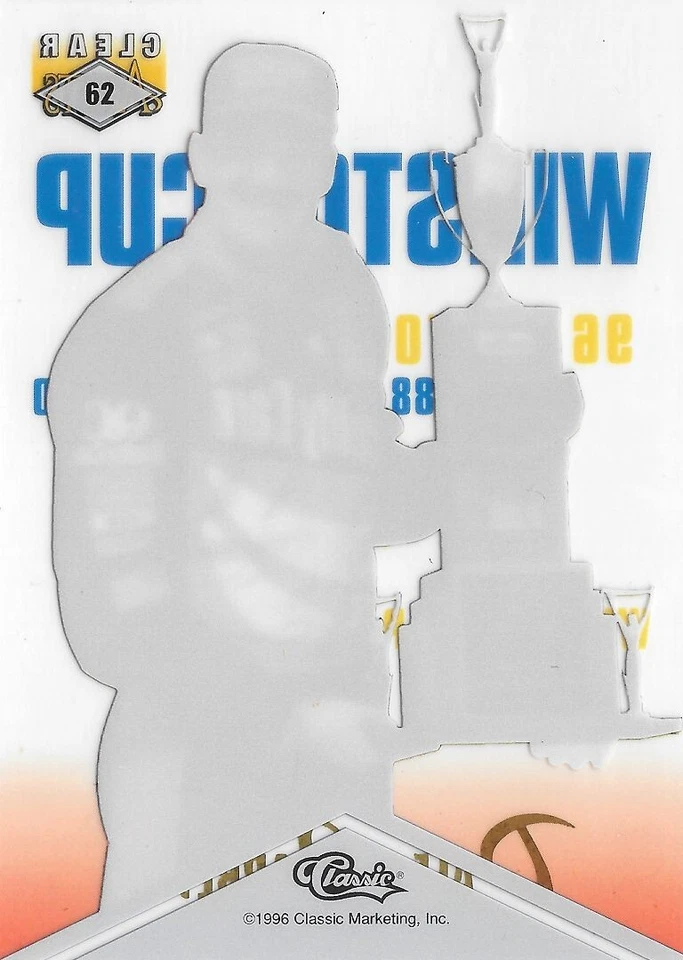 1996 Clear Assets - #62 Dale Jarrett - Clear Acetate Card - NASCAR Auto Racing - Image 2 of 4