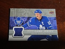 mats sundin game used relic jersey card nhl hockey gu toronto maple leafs