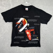 Vintage 90s Ferrari Formula 1 Michael Schumacher T Shirt Adult Large Black Mens