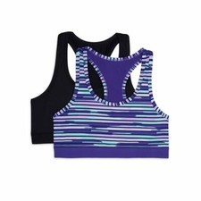 Athletic Works Girls Micro Stretch Sports Bra 2-Pack, SIZE 32 --N5--