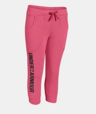 Girl's Under Armour UA Favorite Fleece Capri Pants 1272130 L LARGE NWT 