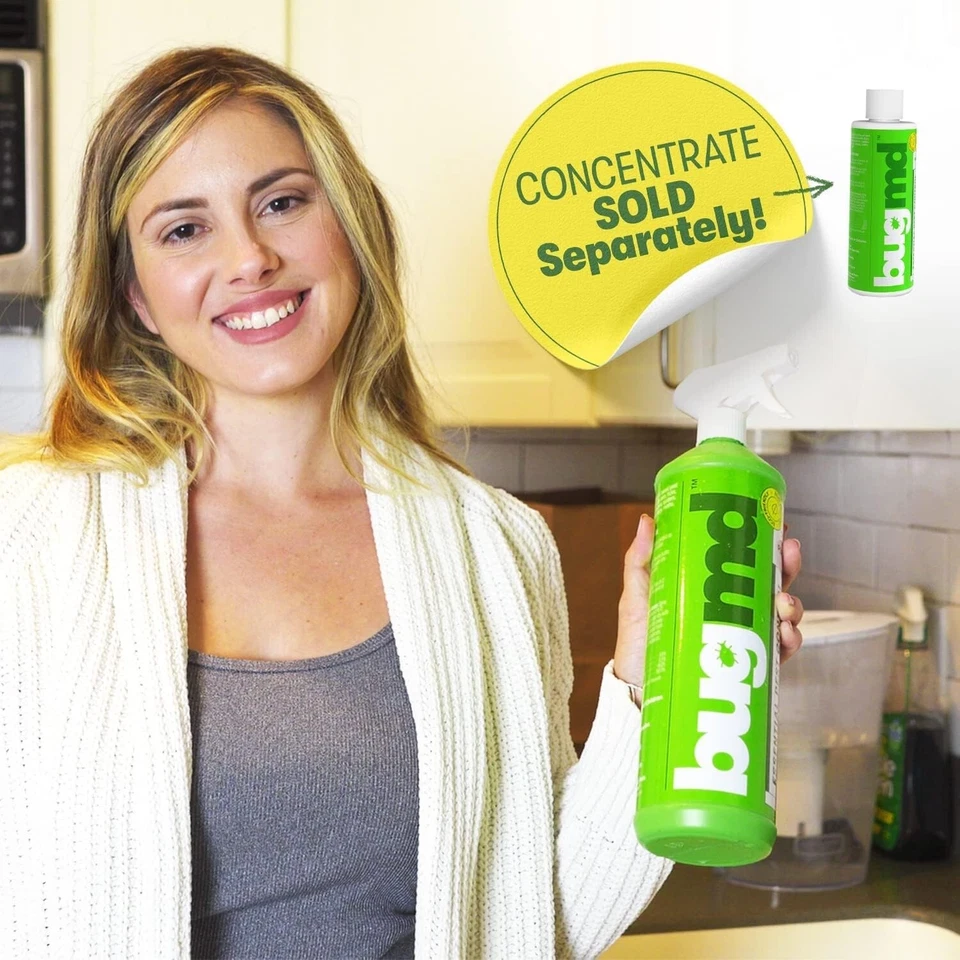 Frasco de spray recarregável vazio BugMD controle de pragas concentrado de óleo essencial 32 oz - Imagem 2 de 4