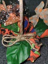Fabric Pumpkins, Set Of 3, Orange Halloween Material