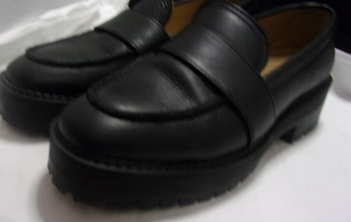 & Other Stories Women's Black Leather Lug Chunky Sole Loafers Women EU 41 /US 10 - Picture 5 of 15