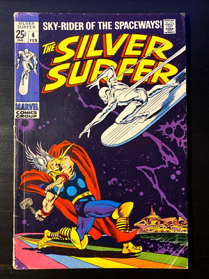 The Silver Surfer 1968 #4 Thor Cover comic book Marvel Comics 25c