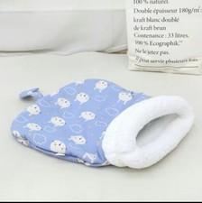 Cat Sleeping Bag Cat Cushion Cat Bed Warm Nest US Blue 19" x 13" BLUE