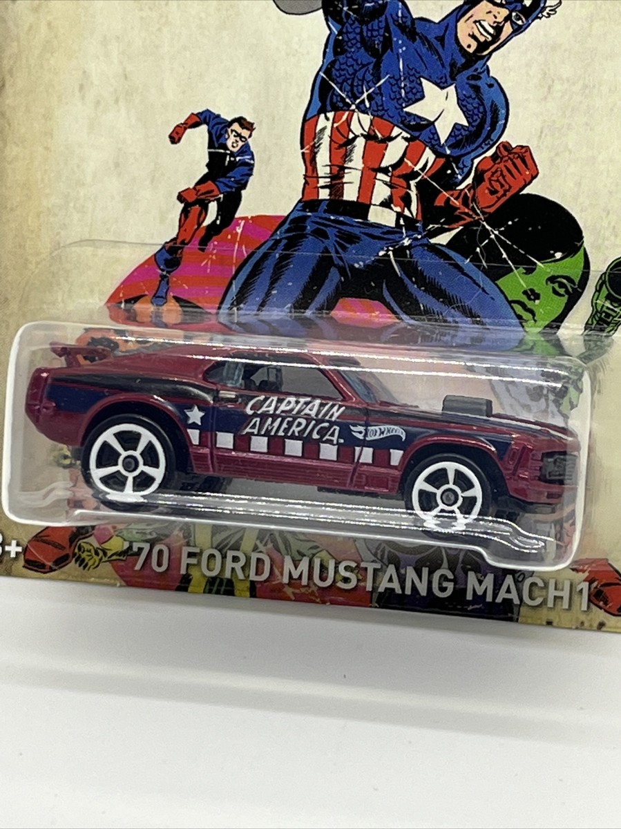 アメコミ　アベンジャーズ　ミニカー 70 Ford MUSTANG Mach 1 Hot Wheels Red Captain America 2/8 DJK83 | eBay