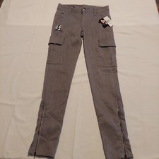 Rebecca Bonbon Girls Jeans Size 12 Slim Gray School New Pockets 