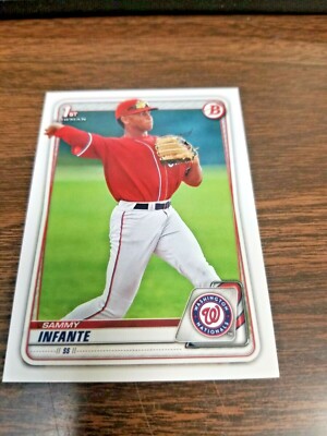 SAMMY INFANTE 2020 1st BOWMAN BASE DRAFT CARD BD-150 WASHINGTON (FIRST ROOKIE)
