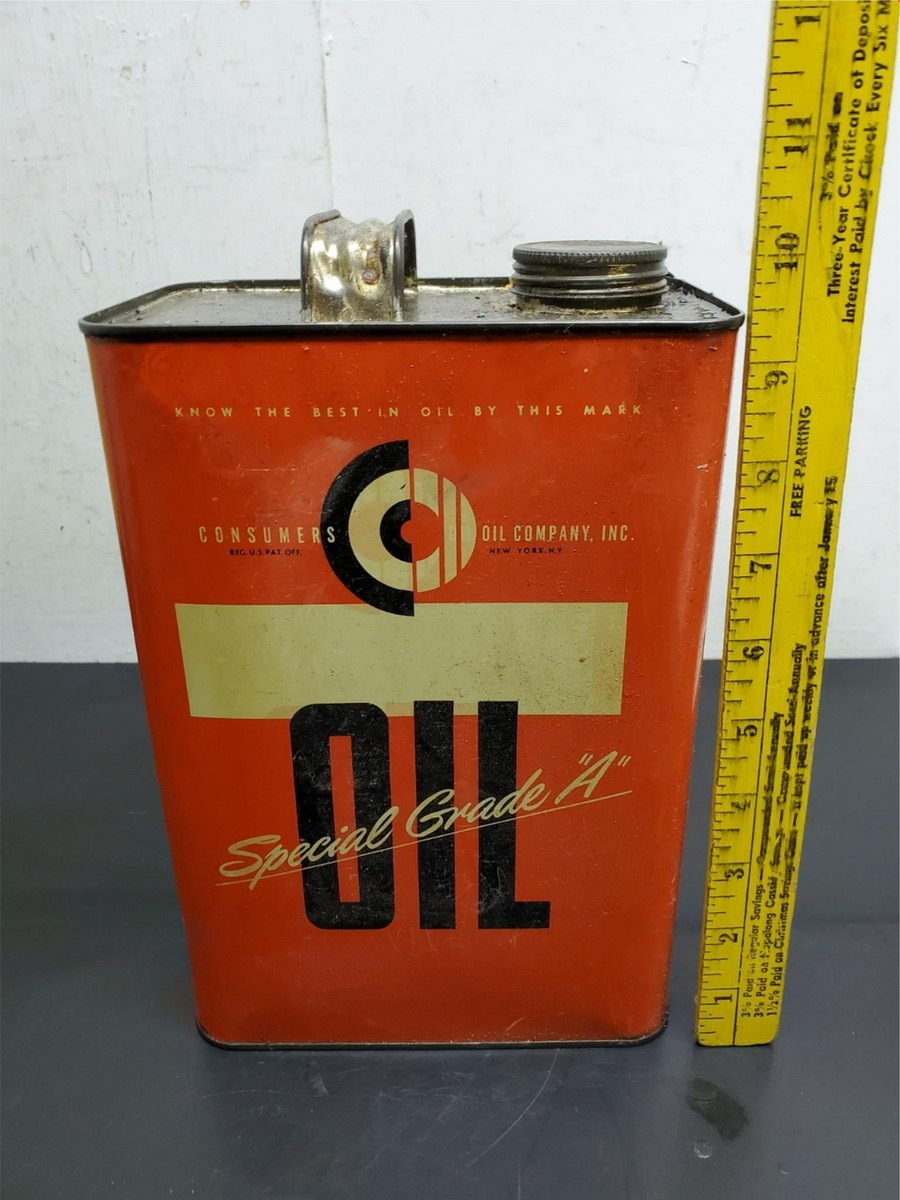 Vtg Antique Consumers Oil Company Inc Special Grade 