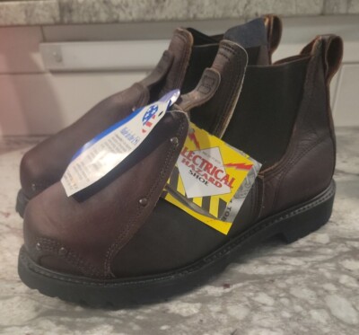 12 EEE Men's Electrical Hazard Slip On Work Boot Safety Toe Leather (Q) 