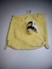 10" Burt's Bees Baby Lovey Snugglie Bumble Bee Plush Yellow Security Blanket