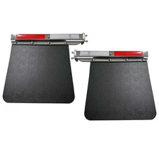 2PCS Universal Mud Flap 24*30"&1.125" Chrome Spring Loaded Hanger for Semi Truck