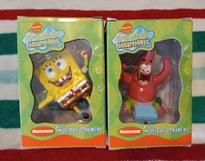 2004 SpongeBob Squarepants And Patrick With Gift Holiday Ornaments Kurt S Adler