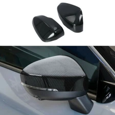 For Nissan Rogue 2021-2024 Carbon Fiber ABS Side Rearview Mirror Cover Trim Cap
