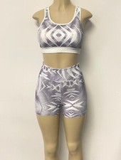 Workout support bra and short set