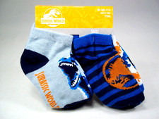 New Jurassic World Dominion T Rex Velociraptor Blue 6 Pairs Socks Jurassic Park