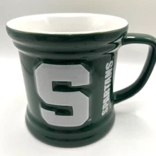 MSU Mug Green & White Ceramic Michigan State Spartans