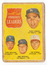 Venezuelan Topps 1962 Sandy Koufax / Don Drysdale / Williams #60 Ptd Venezuela