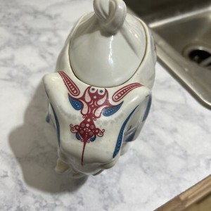 ROYAL PAVILION BRIGHTON Elizabeth Arden Elephant Jar Lid Spoon Japan Porcelain
