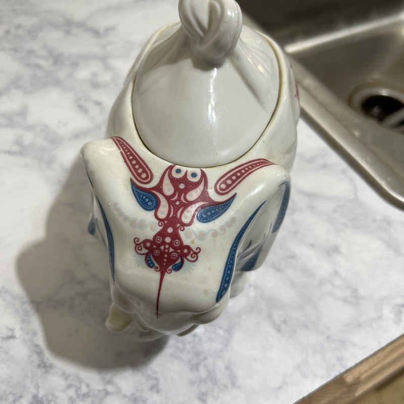 ROYAL PAVILION BRIGHTON Elizabeth Arden Elephant Jar Lid Spoon Japan Porcelain