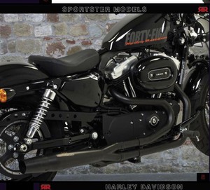 Scarichi Marmitte Red Thunder Neri Omologati 2in1 Hd Sportster Seventytwo Custom Ebay