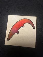 New Vintage Oilies Oily Mystics Sticker Alligator Crocodile Rare Red 80’s Mystik