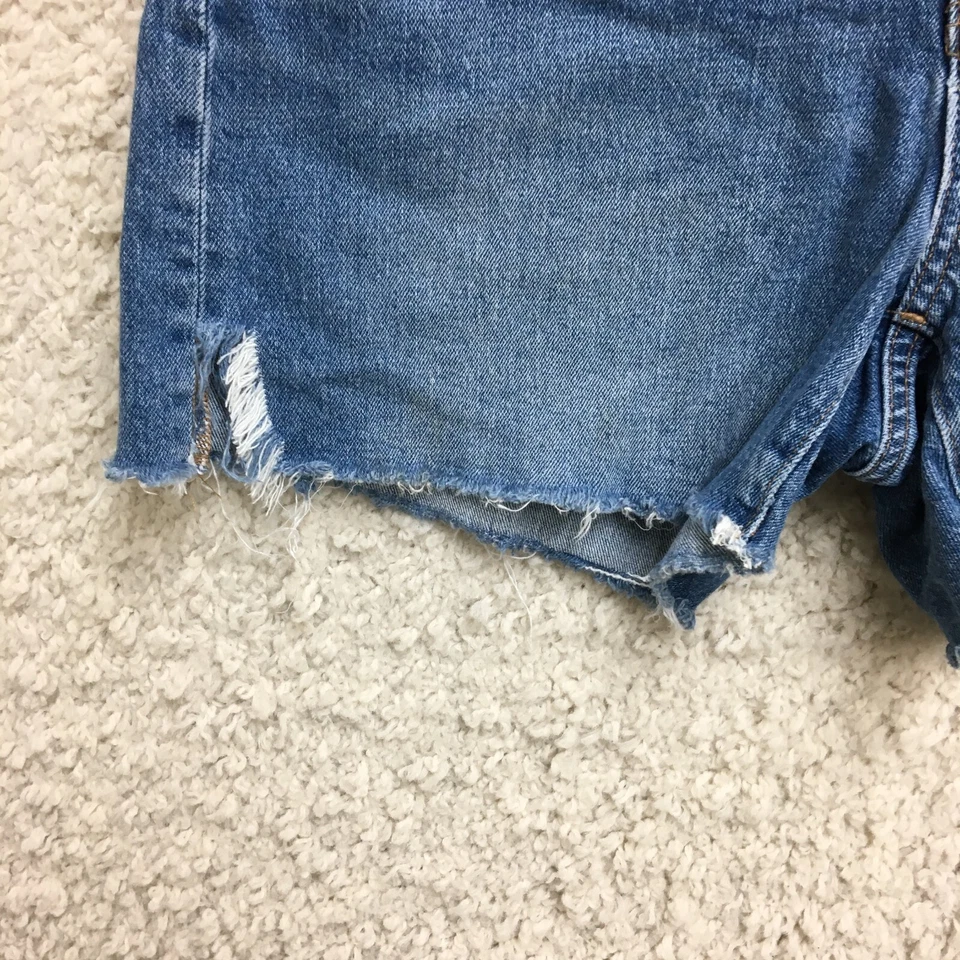 Pantalones Cortos Madewell 29 (Se Ajusta a 31) Mujer Azul Tiro Alto Denim Corte Jeans Botón Mosca Foto 4 de 4