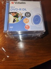 16 PCS Verbatim 2.6GB 4X Mini DVD-R DL Dual Layer Discs with Case For Camcorder