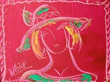 GIRL PORTRAIT  Modern  Original Abstract Painting  SIGNED PALETTE KNIFE HP9Y