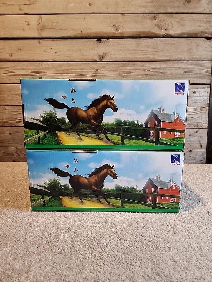 Set of (2) New Ray  Country Life truck farmer pigs corral 18 PCS TOTAL Chickens - Image 3 of 4