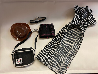 Qualität Puppen 5 Stück Zebra Jacke Jeansrock Outfit für Puppen UK Verkäufer