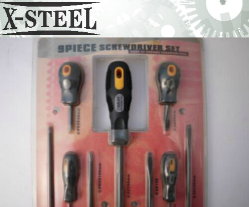 Professional 9pc Hexagonal Cr-V Magnetic Tip Screwdriver Set:Flat Ph Stubby - Picture 3 of 6