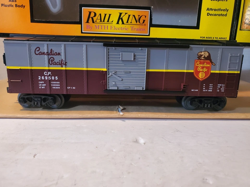 MTH 30-74211 O Scale Canadian Pacific Box Car 269505 Rail King Rolling Stock OB - Image 3 of 4